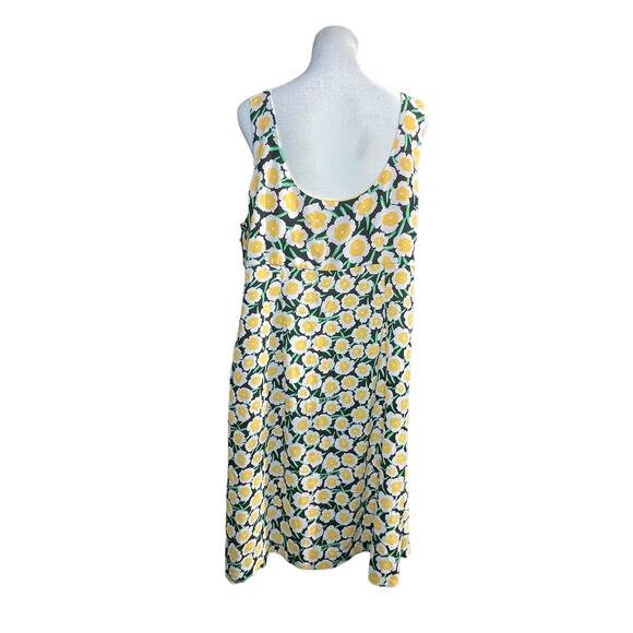 Diane Von Furstenberg Target Women's 90s Shift Yellow Poppy Mini Dress Size 17 - Picture 6 of 9